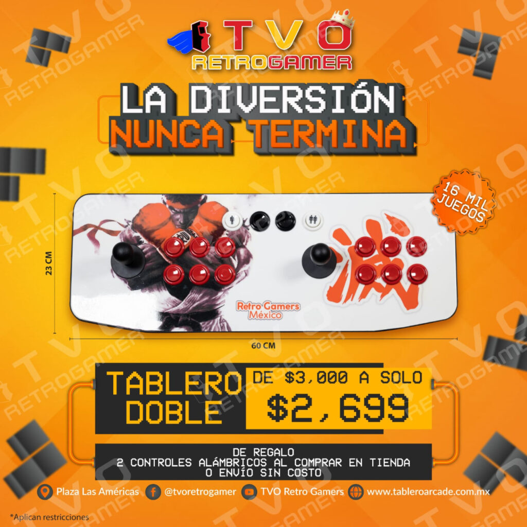 Tablero Arcade Doble con 16 Mil Juegos