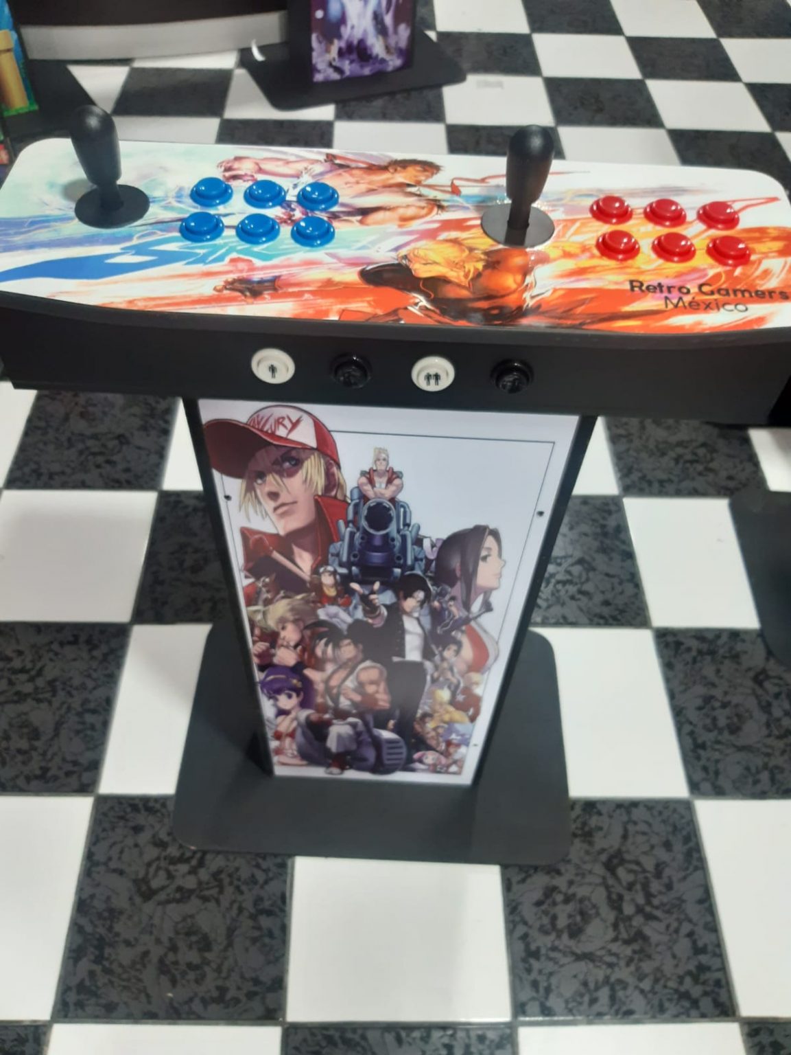 Tablero Arcade Doble con Base 16 Mil Juegos