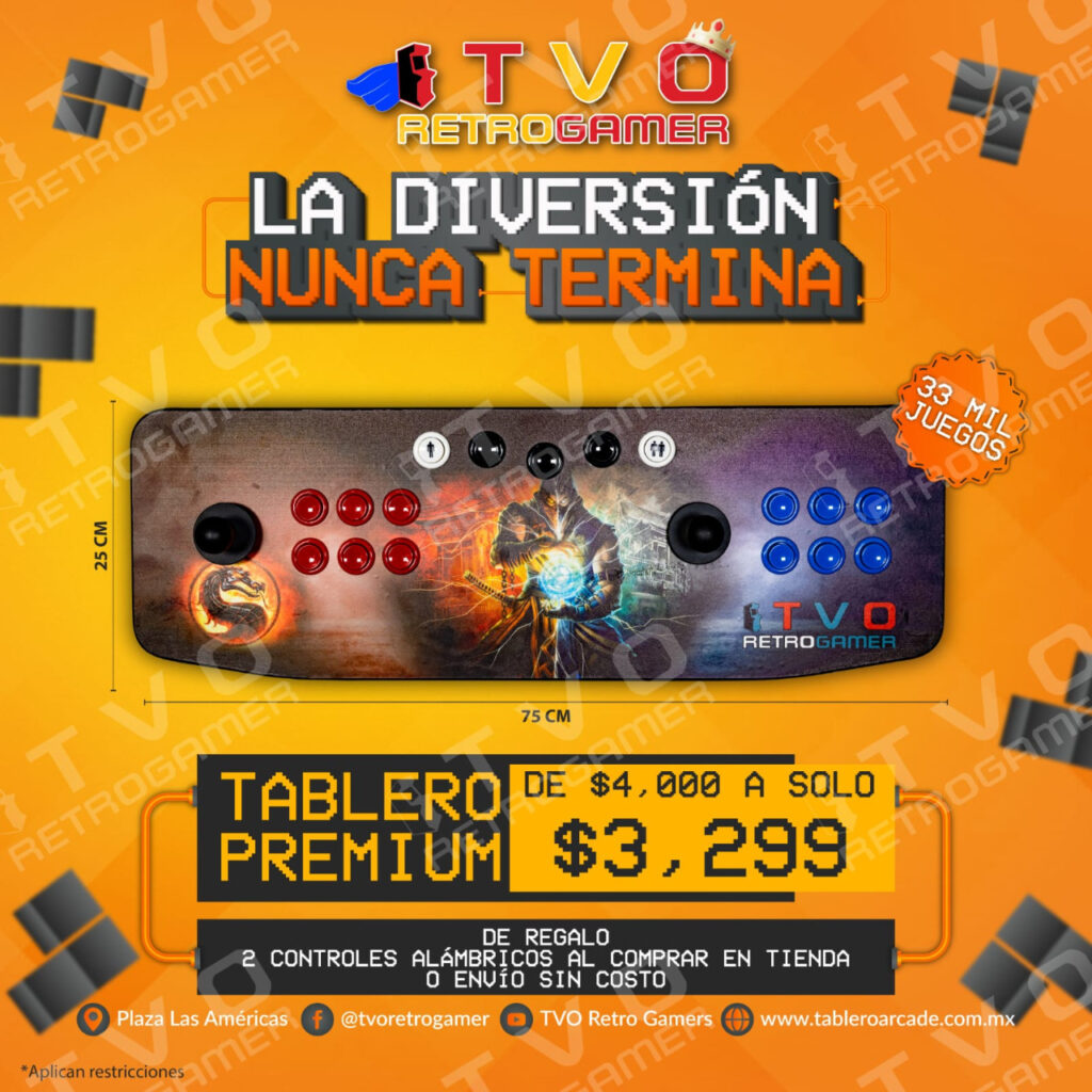 Tablero Arcade Premium con 33 Mil Juegos - Imagen 2
